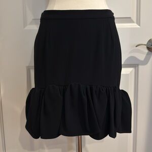 Balenciaga Black Mini Cocktail Skirt with Ruffles